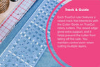 Grace TrueCut Original 3 in x 18 in ruler, clear blue plastic with grid markings