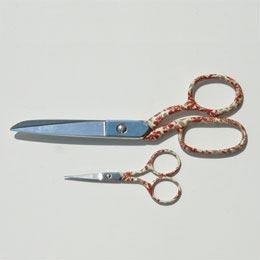 Beautiful Scissors Set - 8" Dressmaker & 4" Embroidery Scissors (Wine Floral Pattern)