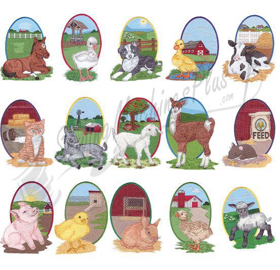 Dakota Collectibles Baby Farm Animals  Embroidery Designs - 970217