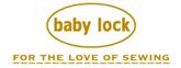 Baby Lock logo with tagline 'For the Love of Sewing' on a white background