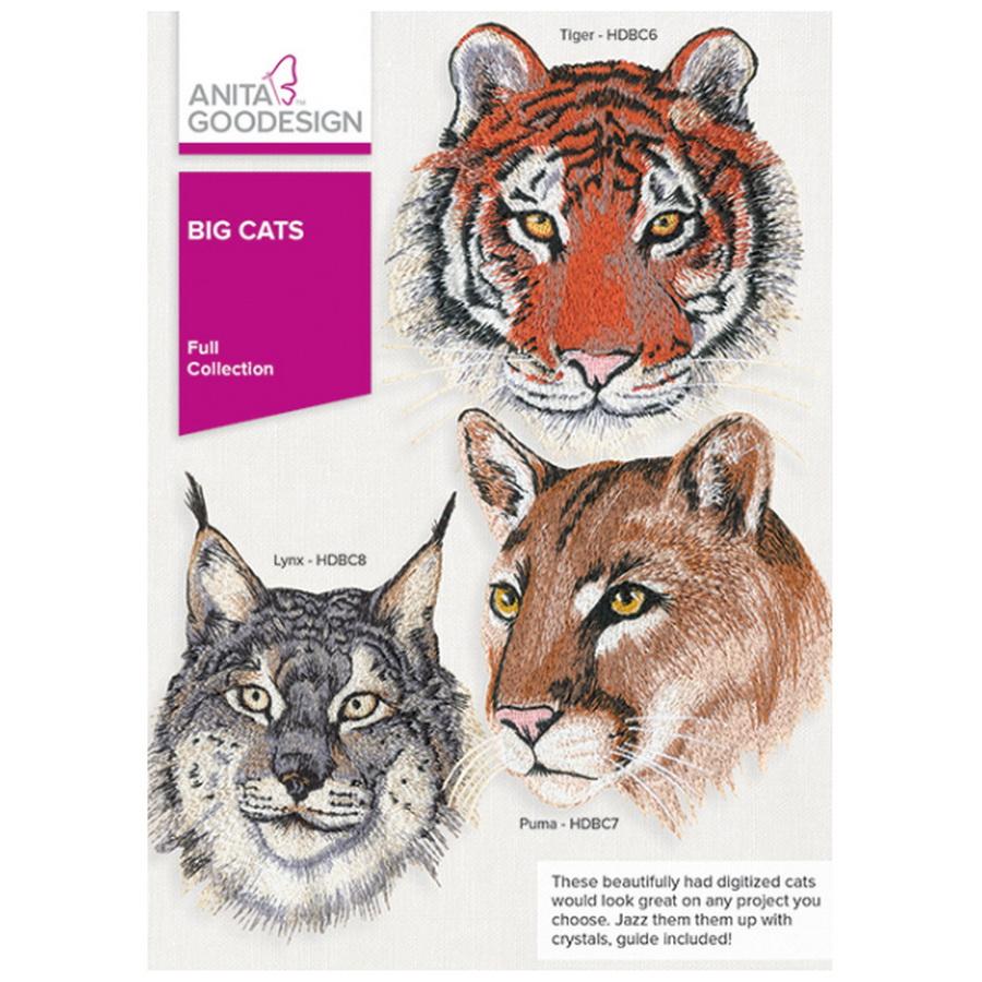 Anita Goodesign Big Cats (44 Designs) - Sewingmachinesplus.com
