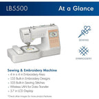 Brother LB5500 Computerized Sewing & Embroidery Machine - Sewingmachinesplus.com