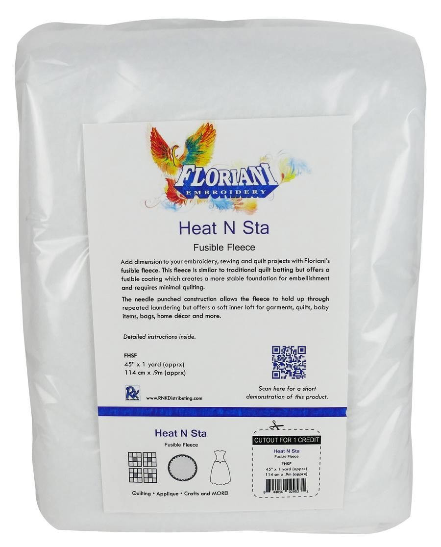 Floriani Heat N Sta Fusible Fleece, 45in x 1yd