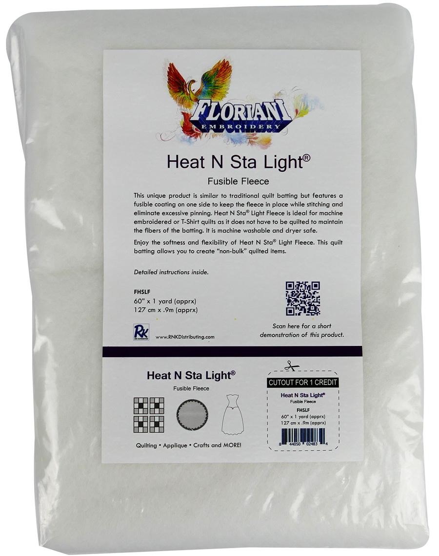 Floriani Heat N Sta Light Fusible Fleece, 59in. x 1yd