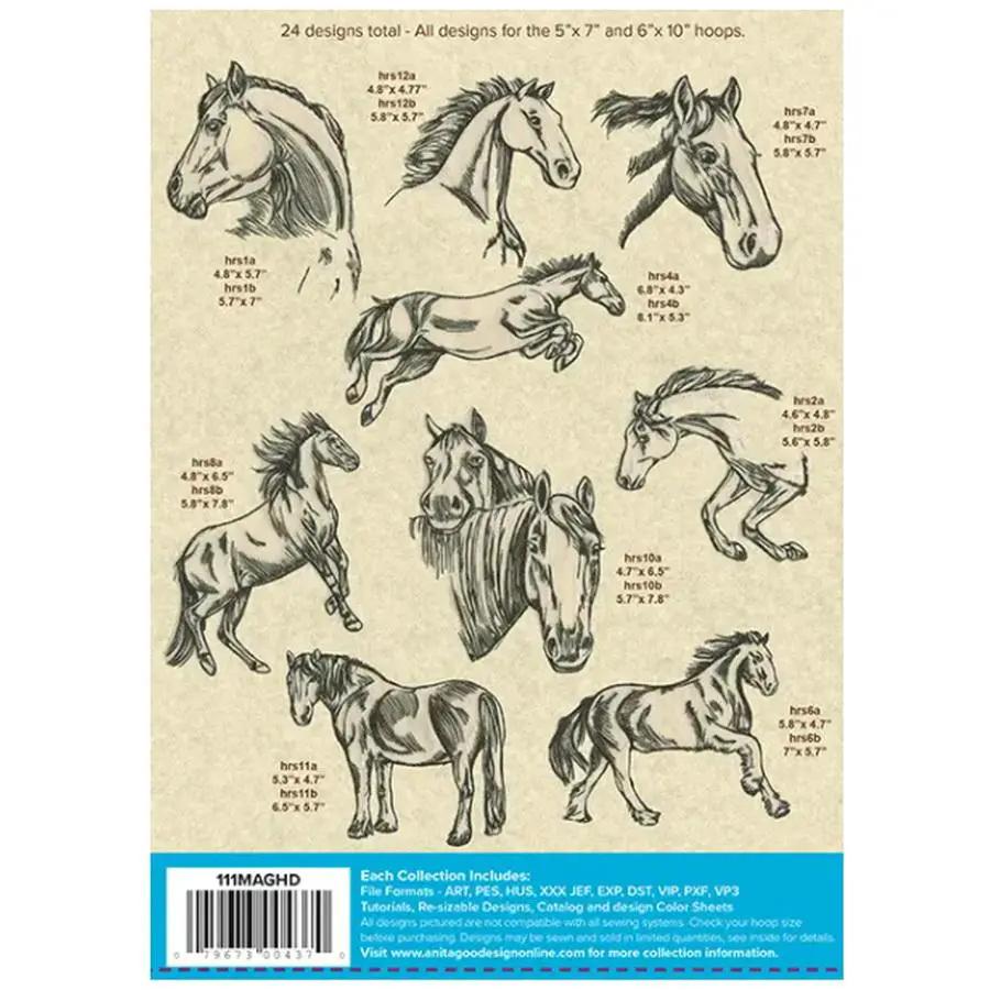 Anita Goodesign Horse Sketches (DC) 111MAGHD - Sewingmachinesplus.com