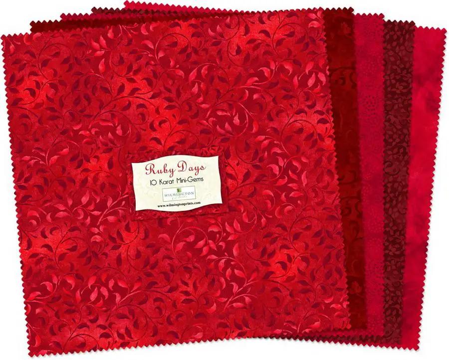 Wilmington Prints Ruby Days Fabric Kit - 10 inch Squares - Sewingmachinesplus.com
