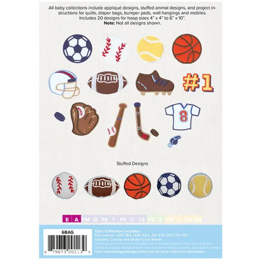 Anita Goodesign Baby Sports (35 Designs) - Sewingmachinesplus.com