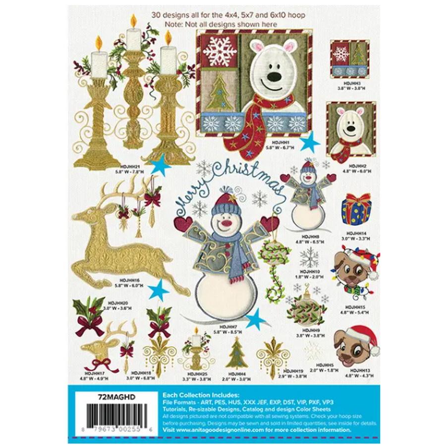 Anita Goodesign Jolly Holiday 3 (30 designs) - Sewingmachinesplus.com