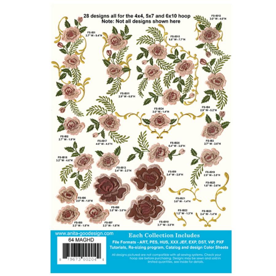 Anita Goodesign In Bloom (28 Designs) - Sewingmachinesplus.com