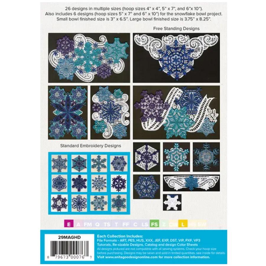 Anita Goodesign Snowflake Lace (32 Designs) - Sewingmachinesplus.com