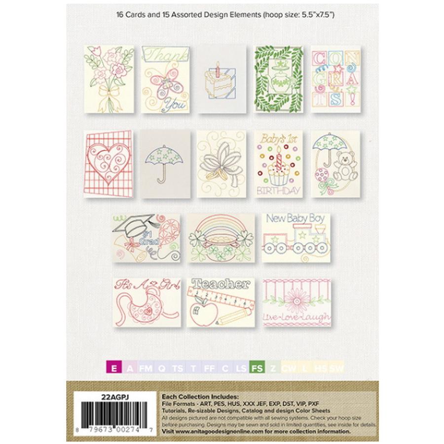 Anita Goodesign All Occasion Cards (16 Projects) - Sewingmachinesplus.com