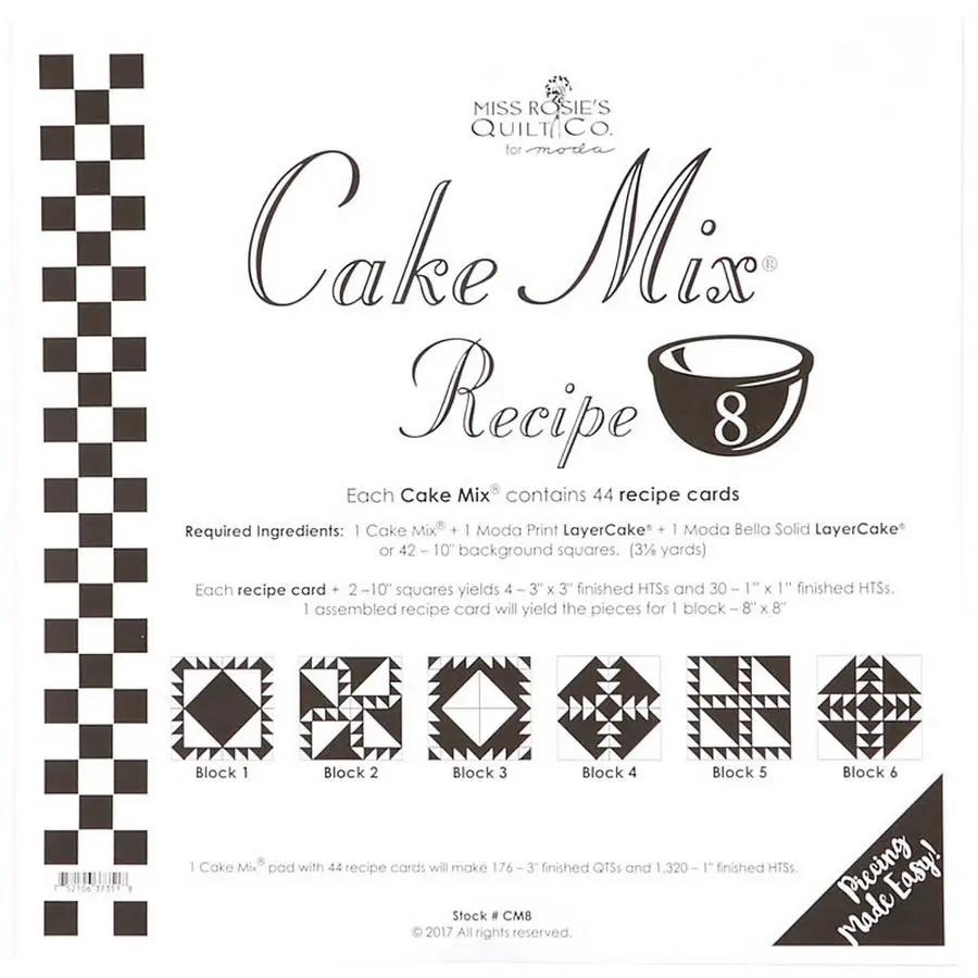 Cake Mix Recipe 8 44ct - CM8 Miss Rosie1 - Sewingmachinesplus.com
