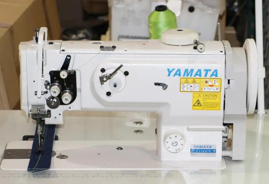 Yamata 1541S - Industrial Single Needle Walking Foot Machine with Safety Clutch Mechanism and Servo Motor (Table Comes Assembled) - Sewingmachinesplus.com