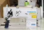 Yamata 1541S - Industrial Single Needle Walking Foot Machine with Safety Clutch Mechanism and Servo Motor (Table Comes Assembled) - Sewingmachinesplus.com