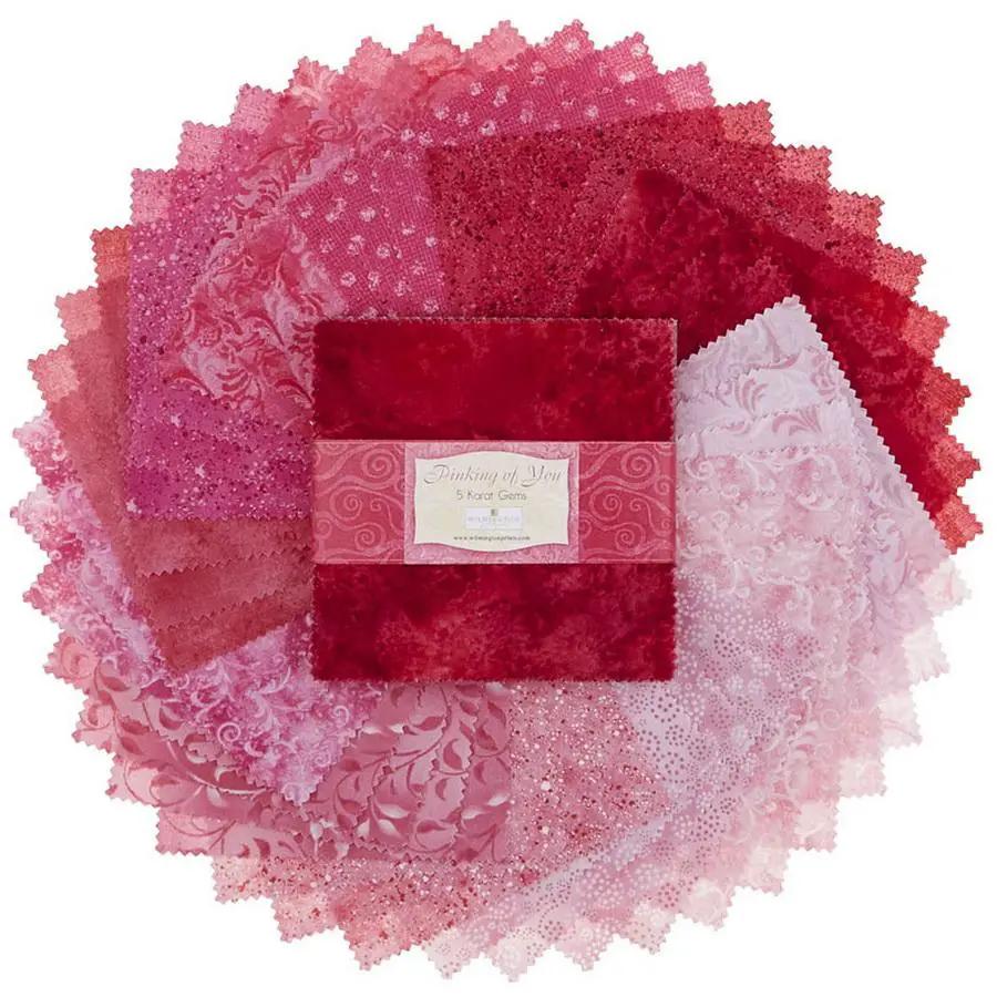 Wilmington Prints Pinking of You Fabric Kit - 5 inch Squares - Sewingmachinesplus.com