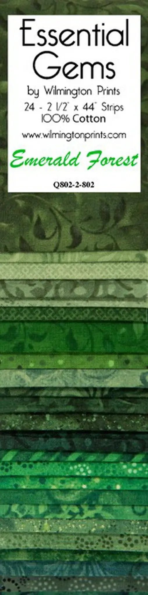 Wilmington Prints Emerald Forest 24 Pack - 2.5 inch x 44 inch Strips - Sewingmachinesplus.com