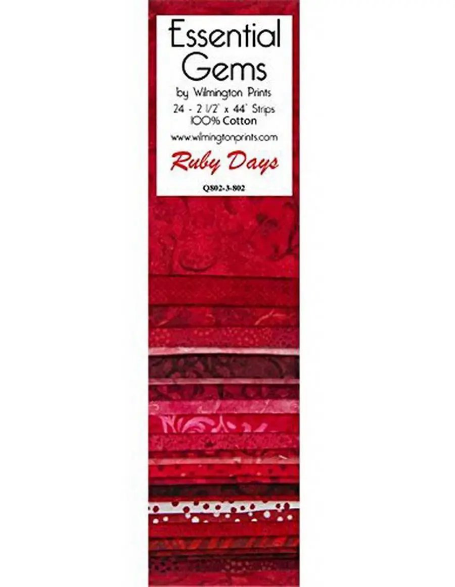 Wilmington Prints Ruby Days 24 Pack - 2.5 inch x 44 inch Strips - Sewingmachinesplus.com
