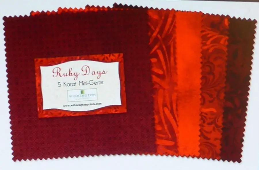 Wilmington Prints Ruby Days Fabric Kit - 5 inch Squares - Sewingmachinesplus.com