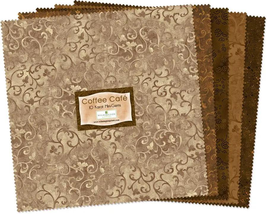 Wilmington Prints Coffee Cafe Fabric Kit - 10 inch Squares - Sewingmachinesplus.com