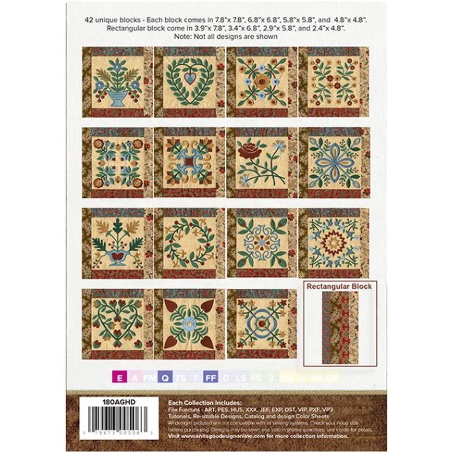 Anita Goodesign Full Collection Mix & Match Quilting Baltimore Revisited 180AGHD - Sewingmachinesplus.com