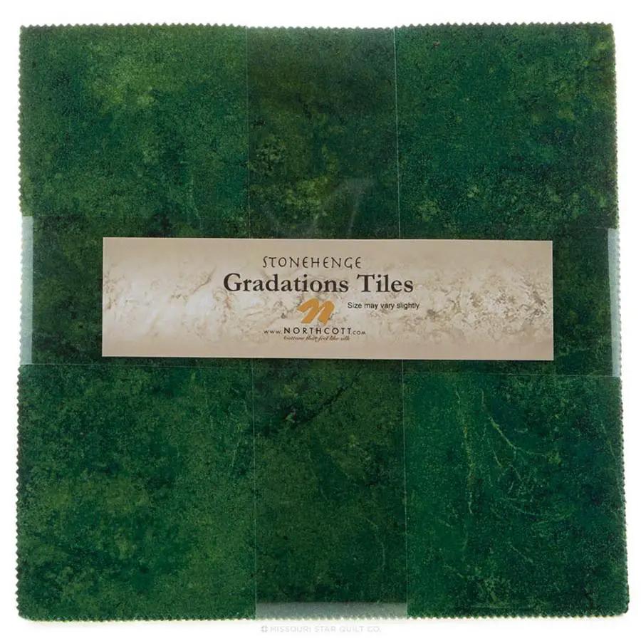 Stonehenge Gradations Brights Rainforest - 5 inch Squares 42 Pieces - Sewingmachinesplus.com