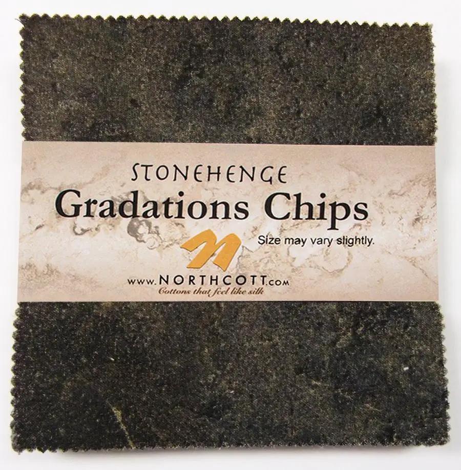 Stonehenge Gradations Brights Slate Chips - 5 inch Squares 42 Pieces - Sewingmachinesplus.com