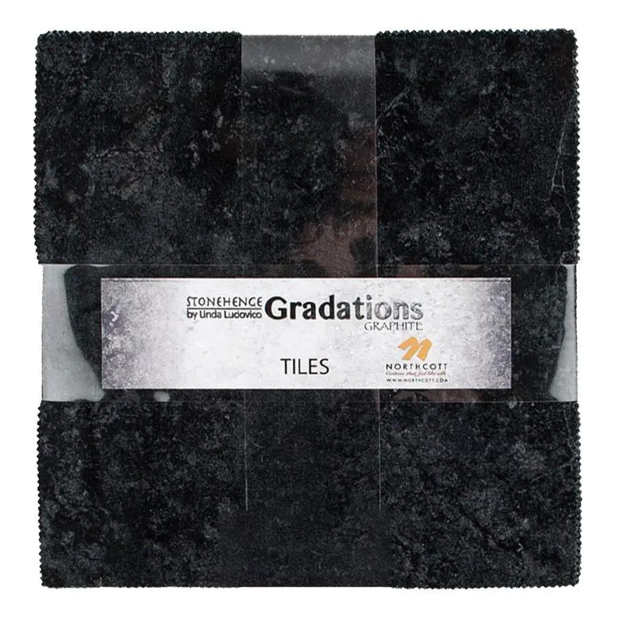 Stonehenge Gradations Brights Graphite - 10 inch Squares 42 Pieces - Sewingmachinesplus.com