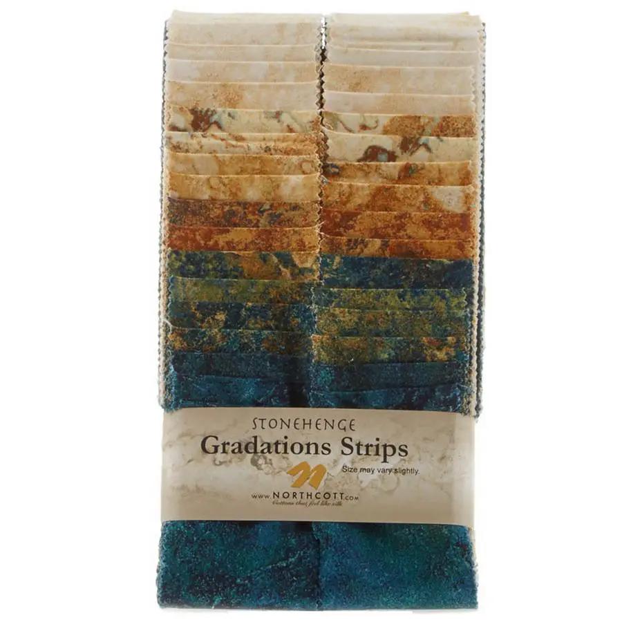 Stonehenge Gradations Brights Sunglow - 2.5 inch wide Strips 40 Pieces - Sewingmachinesplus.com