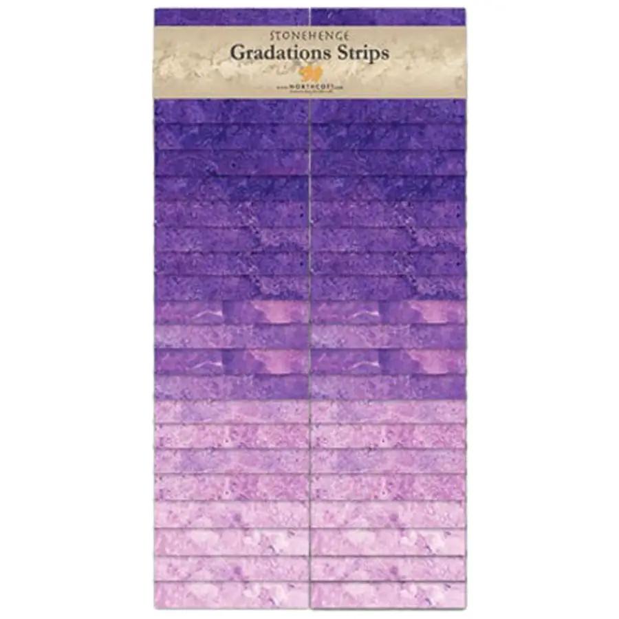 Stonehenge Gradations Brights Amethyst - 2.5 inch wide Strips 40 Pieces - Sewingmachinesplus.com