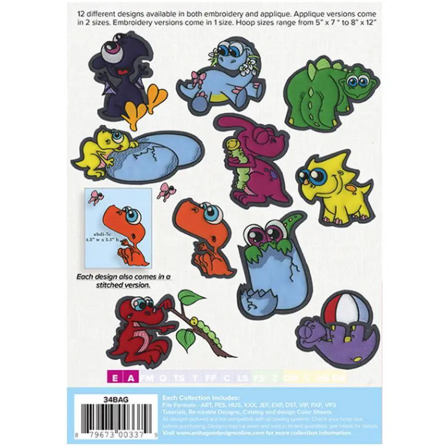 Anita Goodesign Mini Baby Dinosaurs 34BAG - Sewingmachinesplus.com