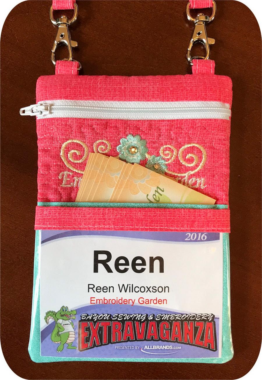 Embroidery Garden Event Badge Pouches - Sewingmachinesplus.com