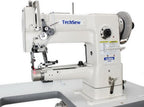 Techsew 2600 Pro Narrow Cylinder Large Bobbin Compound Feed Industrial Sewing Machine with Assembled Table and Motor - Sewingmachinesplus.com