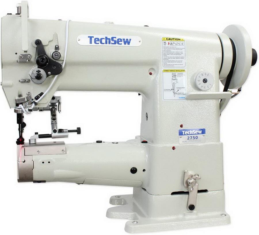 Techsew 2750 Pro With Speed Reducer Cylinder Large Bobbin Compound Feed Industrial Sewing Machine Industrial Sewing Machine with Assembled Table and Motor - Sewingmachinesplus.com