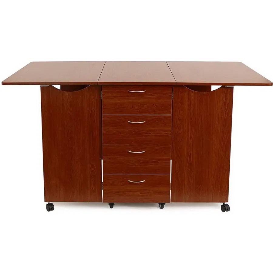 Kangaroo Sewing Furniture Aussie II and Kookaburra Bundle Cabinet Set (Teak) - Sewingmachinesplus.com