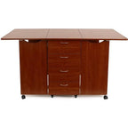 Kangaroo Sewing Furniture Aussie II and Kookaburra Bundle Cabinet Set (Teak) - Sewingmachinesplus.com