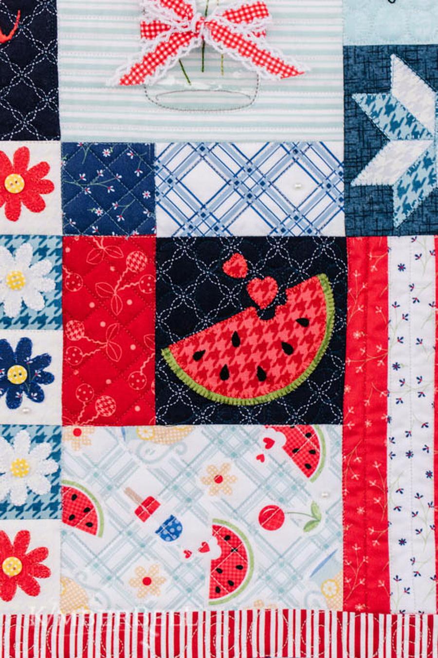 Kimberbell Red White & Bloom - SEW (KD726) - Sewingmachinesplus.com