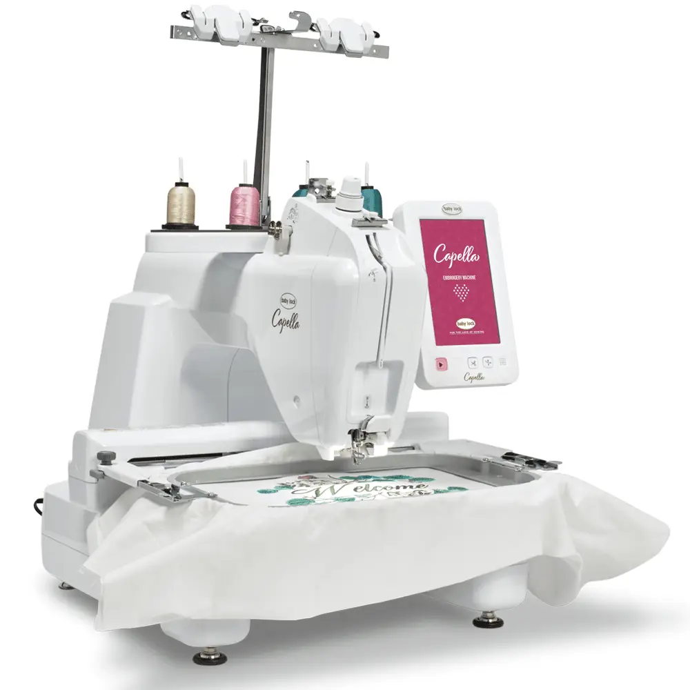 Baby Lock Capella Single Needle Free Arm Embroidery Machine - Sewingmachinesplus.com