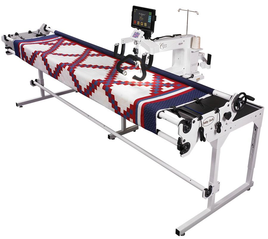 Baby Lock Crown Jewel 18 Inch Long Arm Quilter With NEW Pearl Frame - Sewingmachinesplus.com