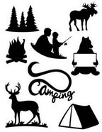 Camping Silhouettes Embroidery CD w/ SVG - Designs by Hope Yoder