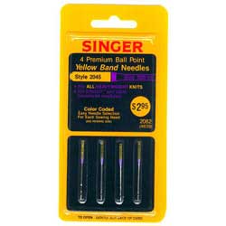 Singer Ball Point Needles 4 pack - Size 16
