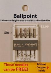 Klasse Ballpoint Needles Size 80/12 - Buy 2 Get 1 FREE