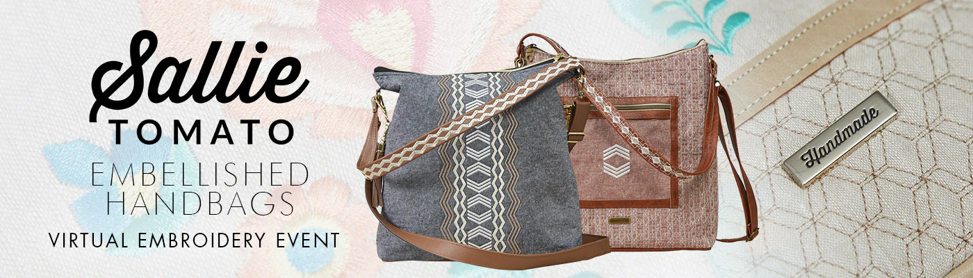 Embellished Hand Bags Virtual Embroidery Event Promotional Banner