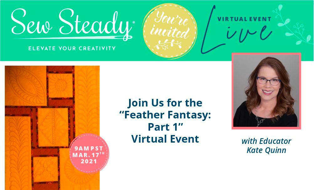 Sew Steady Event with Kate Quinn Advertisement Banner