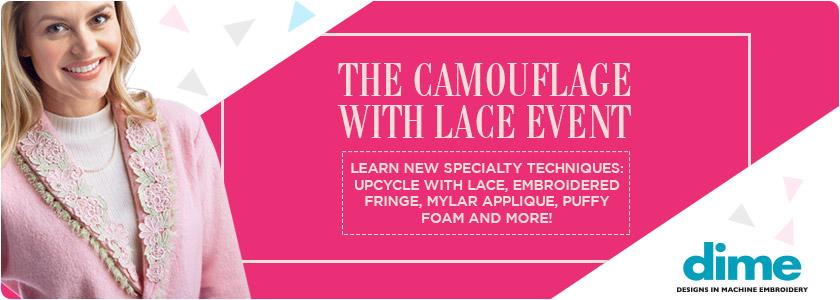 Promotional Banner for Camouflage with Lace Dime Event