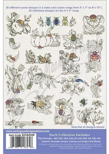 Anita Goodesign Beetle Blossoms (247AGHD)