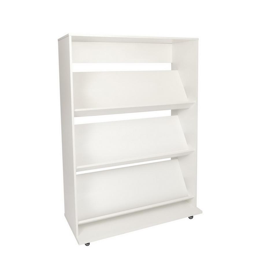 Arrow 3 Shelf Fabric Display - White Vinyl Laminate (Fabric Not Included)