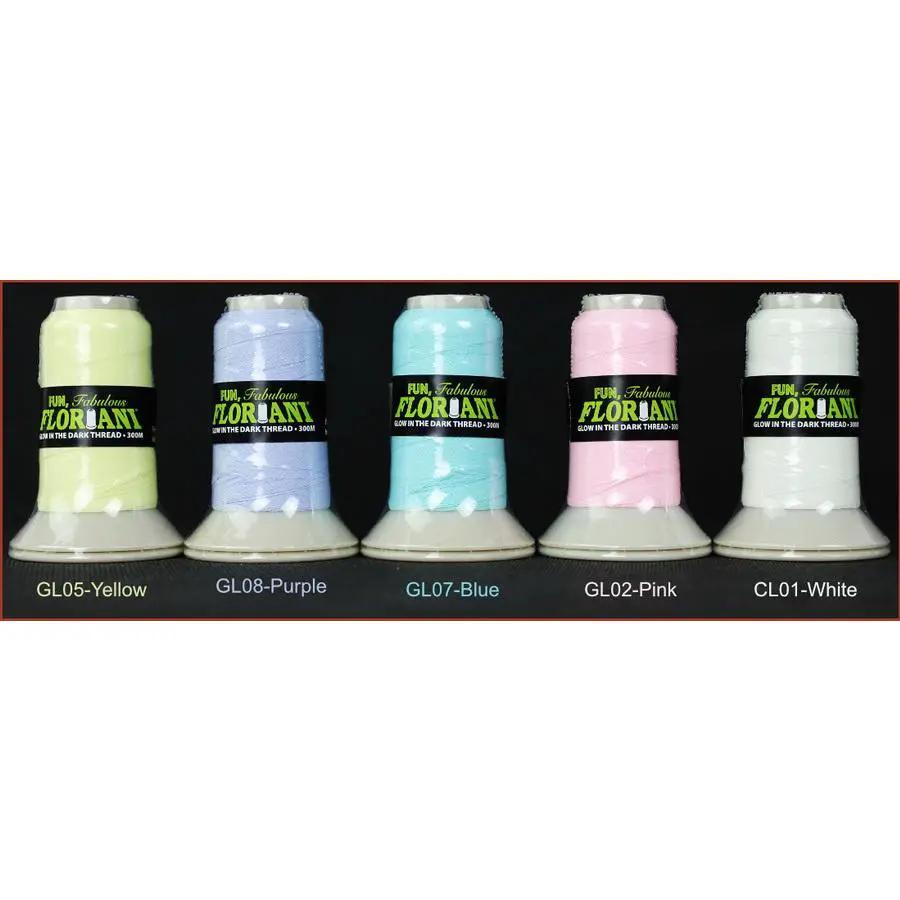 Floriani Glow in the Dark and Variegated Camo Thread Kit Bundle - Sewingmachinesplus.com