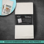 OESD Tea Towel White 20" x 28" - 2 Pack - Sewingmachinesplus.com