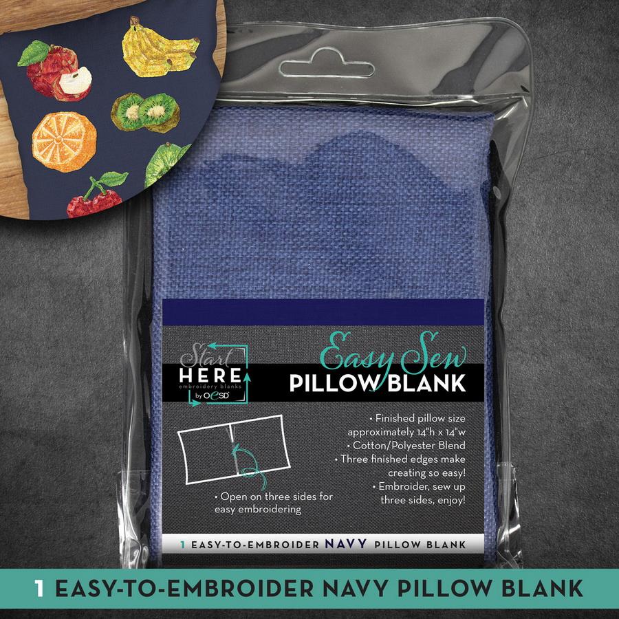 OESD Pillow Blank Case Navy 14 in x 14 in - Sewingmachinesplus.com