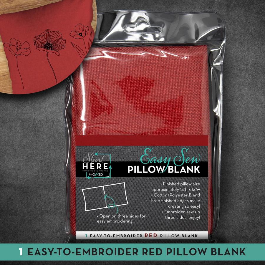 OESD Pillow Blank Case Red 14 in x 14 in - Sewingmachinesplus.com